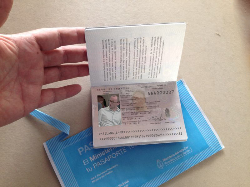 Pasaporte Mr. Filangie