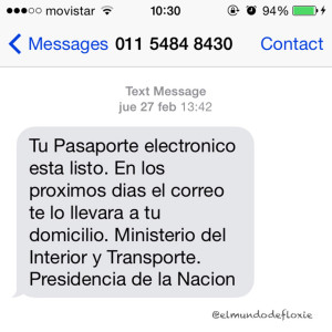 SMS del Ministerio del Interior