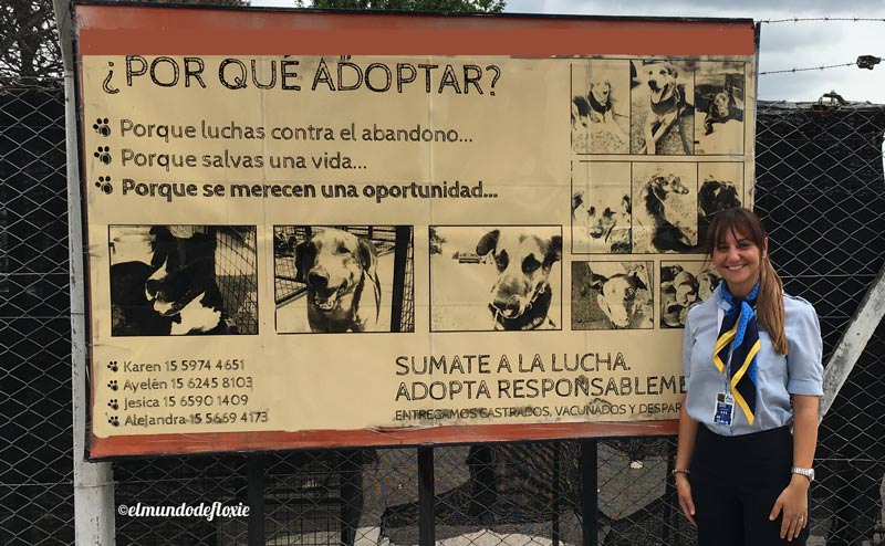 Jessica, una de las voluntarias quién me llevo a conocer el lugar, ubicado detrás del edificio de AA2000