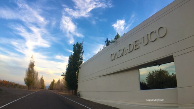 fachada del ingreso a Casa de Uco